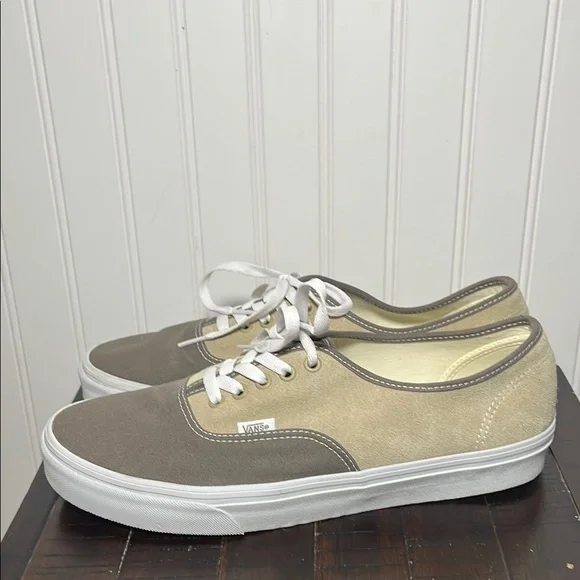 Vans Men's Color block tan and brown suede & fabric lace up sneakers - Picture 3 of 8